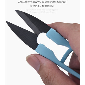 Plastic-handled ceramic U-shaped fishing line <b>cutter</b>, fishing shears, nitric acid resistant, insulating, cross-stitch <b>thread</b> - Product Image 3