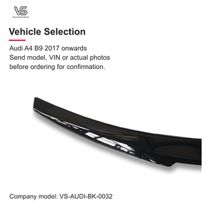 Nouveau Spoiler de Coffre pour Audi A4 B9 2017 et Plus Noir Brillant avec Kit de Rénovation/Mise à Niveau - Product Image 2
