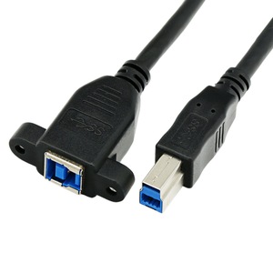 <b>Usb</b> 3.0 <b>Printer</b> Extension <b>Cable</b> Male To Female Black High Speed Bm To Bf Chassis Baffle Connector - Product Image 4