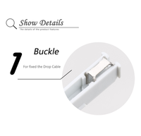 Pack de 5 connecteurs rapides à froid SC pour fibre optique nue L925BP, pour câble de branchement FTTH, blanc