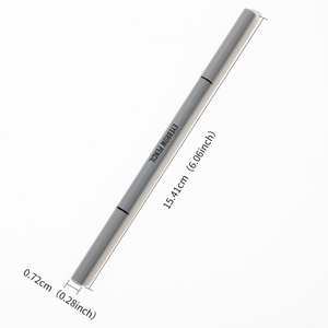 Crayon à sourcils 3D <span class=keywords><strong>avec</strong></span> brosse rose sans logo, crayons fins de haute qualité, crayon à sourcils imperméable, marque privée - Product Image 6