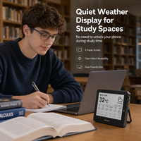 Kylendar Mini Calendrier Météo Intelligent à Écran E-Paper 4,2 pouces pour Bureau d'Étudiant, Dortoir, Vie Scolaire, Prévisions Quotidiennes, Heure, Date, Affichage sur Bureau