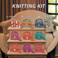 Kit de sacs DIY tendance et durables pour tricot et crochet, avec toile en maille pour point d'iguile, pour la confection de sacs faits main et le artisanat avec fil acrylique