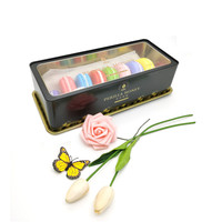New Rectangular Cakes Tin Box For High Grade Gift Tinplate Tin Can For Cake Big Airtight Rectangular Cakes Tin Box with window