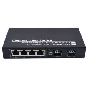 Factory Hot Selling Gigabit Network <b>Switch</b> 2 SFP 4 RJ45 Optic Transceiver Media Converter BIDI 20KM <b>Poe</b> <b>Switch</b> Ethernet <b>Switch</b> - Product Image 1