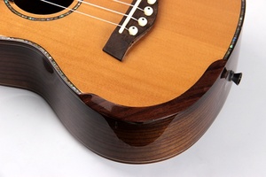 Guitare électro-acoustique en cèdre massif et acajou de 23 pouces, style nouveau, vente chaude, instrument de musique DIY, concert, accoudoir, ukulélé - Product Image 5