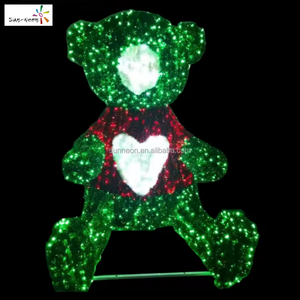 Guirlandes lumineuses de Noël extérieures à LED, motif ours, éclairage décoratif pour rue, mariage - Product Image 5