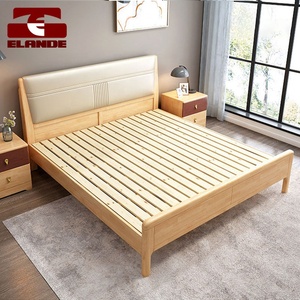 Nordic legno <span class=keywords><strong>massello</strong></span> letto matrimoniale 1.5m letto singolo moderno e minimalista camera da letto matrimoniale letti morbidi letto in legno <span class=keywords><strong>massello</strong></span> - Product Image 6