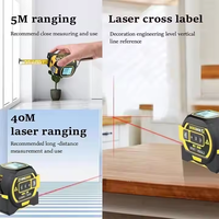 Instrument de mesure numérique à double métrique électrique Ruban à mesurer Distance Zone Volume Outil avec écran LCD