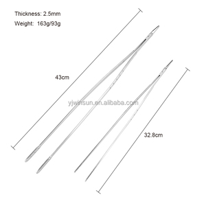ที่คีบอาหารสแตนเลส <span class=keywords><strong>Suisen</strong></span> ขนาด 12 นิ้ว ด้ามยาว เป็นมิตรกับสิ่งแวดล้อม ใช้คีบบาร์บีคิว น้ำแข็ง สลัด คุณภาพสูง - Product Image 3