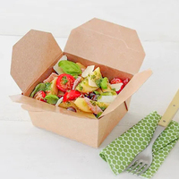 Boîte à lunch en papier jetable écologique pour micro-ondes/emballage de collation