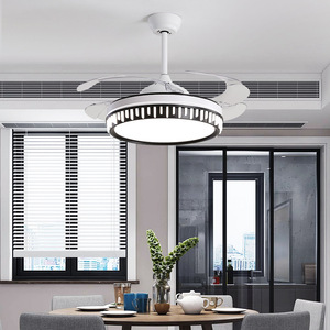 Ventilador de Techo Invisible LED Moderno de 42 Pulgadas con Control Remoto de 5 Velocidades, Luz, 3 Aspas, Motor DC, Viento Suave para Sala de Estar - Product Image 4