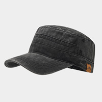 Casquette plate tactique vintage de haute qualité, design unique, casquette de cadet pour hommes, coton lavé commun, casquette de baseball olive