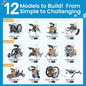 Kit de construction de robot solaire en peluche Sillbird 12-en-1, <span class=keywords><strong>cadeau</strong></span> STEM pour garçons de 0 à 3 mois, jouets éducatifs scientifiques DIY, robots pour enfants et adolescents, anniversaire - Product Image 6