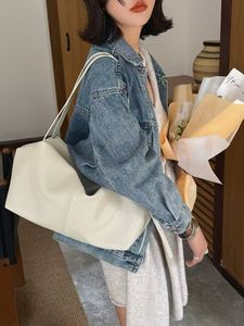 <span class=keywords><strong>Borsa</strong></span> a tracolla morbida di colore bianco solido con chiusura a cerniera in vera <span class=keywords><strong>pelle</strong></span> da donna 2025 vendita calda - Product Image 4