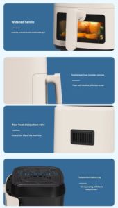 Freidoras <span class=keywords><strong>de</strong></span> Aire Digitales Inteligentes, Multifuncionales, Visibles, <span class=keywords><strong>de</strong></span> Gran Capacidad, <span class=keywords><strong>5</strong></span> <span class=keywords><strong>Litros</strong></span>, Portátiles, Manuales, sin <span class=keywords><strong>Aceite</strong></span>, para <span class=keywords><strong>Cocina</strong></span> - Product Image 2