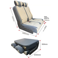 Lit convertible de luxe pour caravane/VR, dossier haut, pliable à l'avant, lit instantané, table relevable, renforcé en acier, OLIVER Fit
