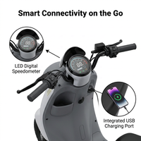 Bicicleta Eléctrica con Motor de 400W y Pedales, 48V, Resistente al Agua IP65, Alcance de 75km