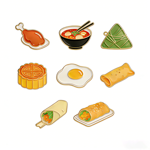 Pins Esmaltados Personalizables de Comida Global: Set de Dim Sum, Insignias Personalizadas de Cocina Nacional para Coleccionar en Chaquetas, Bolsos, Gorras de Béisbol y Bufandas - Product Image 4