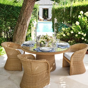 <span class=keywords><strong>Set</strong></span> di Tavolo <span class=keywords><strong>e</strong></span> <span class=keywords><strong>Sedie</strong></span> in Rattan per 4 Persone di Alta Qualità per Matrimoni All'Aperto, Arredamento <span class=keywords><strong>da</strong></span> Giardino per Esterni - Product Image 2
