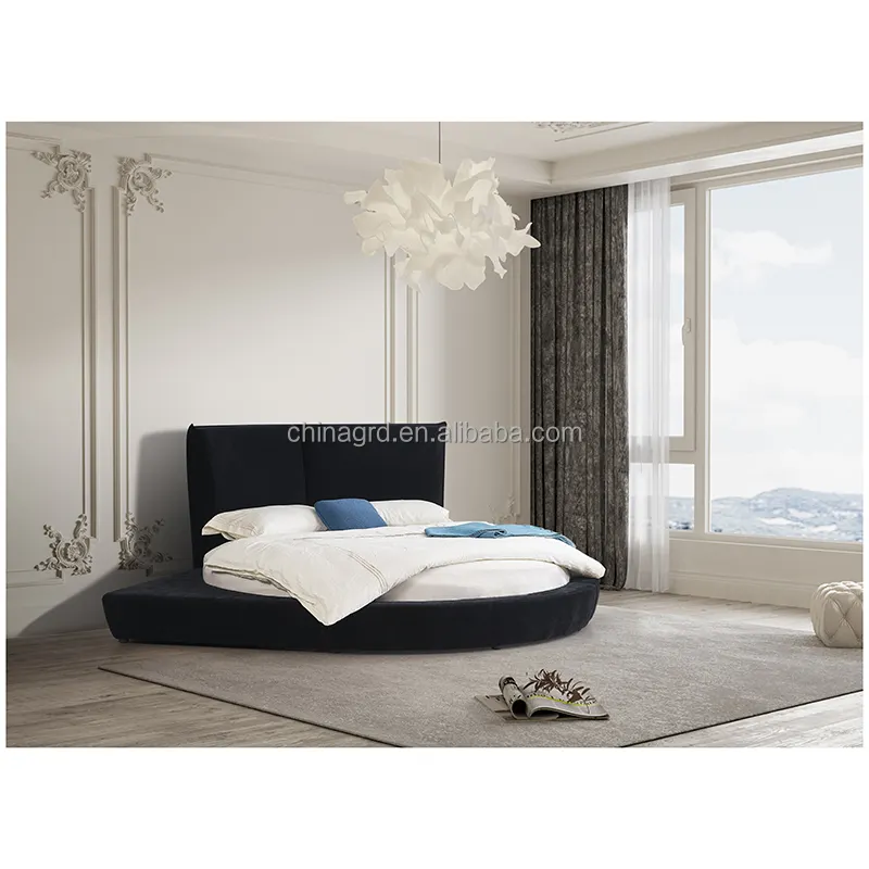 Lampu tempat tidur Desain terbaru gaya mewah kayu putih kulit papan kepala tempat tidur ukuran King untuk dewasa/anak-anak Kamar Tidur Set furnitur