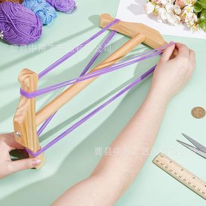 <b>Wooden</b> I <b>Beam</b> Yarn Winding Rack Manual Rotatable Spool Holder For Hand Knitting Yarn Balls Household Use - Product Image 2
