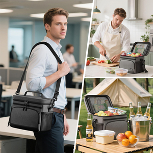 Sac à lunch isotherme 9L pour hommes et femmes, sac isotherme souple, boîte à lunch pour le travail, le bureau, les voyages, les pique-niques, les sorties en plein air - Product Image 6