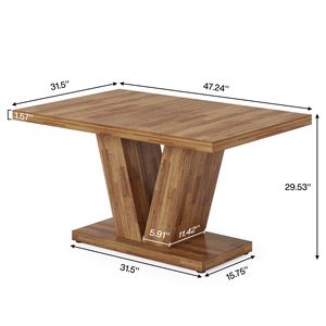 Mesa de Comedor Cuadrada de Madera SENYU, Estilo Chino Clásico, Multifuncional, para 4 Personas, para Uso en Restaurantes y Hogares - Product Image 3
