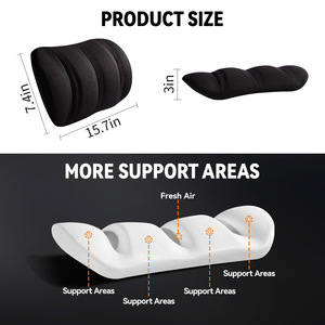 Cross-border Lumbar Support Office Ergonomic Memory Foam Waist <b>Cushion</b> Adjustable Comfortable <b>Back</b> Care Customizable for Long - Product Image 5