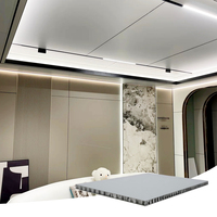 Panneau en aluminium nid d'abeille avec revêtement en poudre de couleur personnalisée pour plafond de bureau