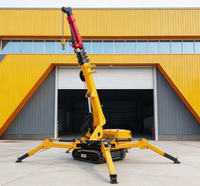 Grue araignée de 8 tonnes à flèche télescopique en 4 sections pour le levage de verre dans les bâtiments résidentiels de grande hauteur