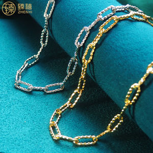 Zhenzxi-Cadena <span class=keywords><strong>de</strong></span> eslabones <span class=keywords><strong>de</strong></span> latón dorado <span class=keywords><strong>para</strong></span> <span class=keywords><strong>hombre</strong></span> y mujer, collar moderno <span class=keywords><strong>de</strong></span> primera calidad, resistente al deslustre, Hip Hop, <span class=keywords><strong>Amazon</strong></span>, gran oferta - Product Image 6