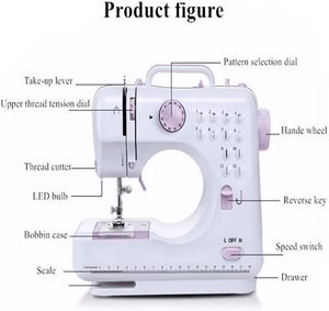 Machine à coudre portable de bureau compacte pour la maison, idéale pour la couture et le tricot manuel - Product Image 3