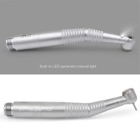 Handpiece Gigi LED Kustom Kecepatan Tinggi 3 Arah Semprotan E-Generator 2/4 Lubang Tombol Tekan Turbin Udara untuk Peralatan Kedokteran Gigi