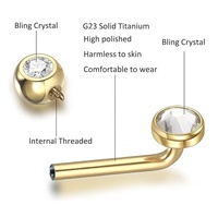 Astm f 136 Titane Christina Vertical Piercings Gem Vagin Piercings Génital VCH Body Jewelry Piercing