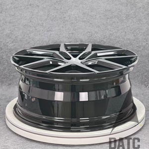 Cerchi Forgiati Monoblocco DATC Satin Black 18-20 10 Razze Deep Concave EV 5x112/5x114.3/5x120 per Porsche <span class=keywords><strong>Taycan</strong></span> Turbo - Product Image 3