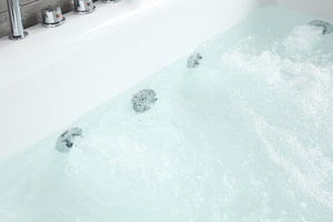 <span class=keywords><strong>Baignoire</strong></span> moderne d'hydrothérapie double pour deux personnes Installation encastrée <span class=keywords><strong>en</strong></span> <span class=keywords><strong>fibre</strong></span> <span class=keywords><strong>de</strong></span> <span class=keywords><strong>verre</strong></span> acrylique blanc Bain à remous Balboa pour amoureux <span class=keywords><strong>de</strong></span> la salle <span class=keywords><strong>de</strong></span> bain d'hôtel - Product Image 5
