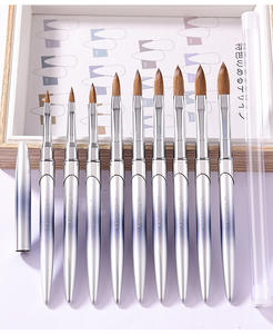 Herramientas de manicura grabadas con etiqueta privada de alta calidad, arte de uñas prensado 100% <span class=keywords><strong>Kolinsky</strong></span>, cepillos acrílicos 3D, cepillo de Gel de uñas <span class=keywords><strong>Original</strong></span> - Product Image 5