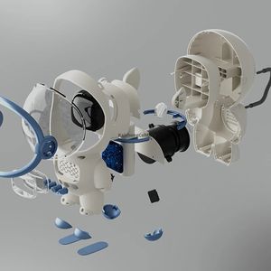 Haut-parleur <span class=keywords><strong>Bluetooth</strong></span> intelligent Astronaut, réveil numérique créatif, <span class=keywords><strong>radio</strong></span> FM, veilleuse électronique, horloge de table - Product Image 6