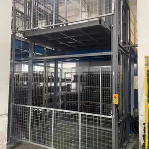 Op Maat Gemaakte Geleiderail Hydraulische Stationaire Vrachtlift Verticale Vrachtlift Fabriek Magazijn Hefplatform Goederenlift