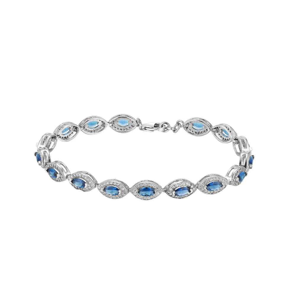Grace Jewelry 925 Silver Shining Wholesale Body Gemstone Present Lover Gift Fine Jewelry Bracelet