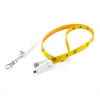 Cordón de Poliéster Personalizado con Impresión, 6 en 1, Cable USB de Carga Rápida PD de 60W, Múltiples Puertos, Cordón para Tarjetas de Identificación, Regalo Promocional Empresarial