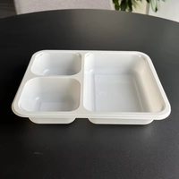 Barquette alimentaire jetable en PP à 2 compartiments, thermoscellable et compatible four, 500ml-1100ml, marque YAMAT, vente en gros