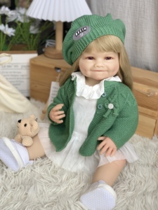Niños pezón chupando bailarina Chukly niñas niño <span class=keywords><strong>porcelana</strong></span> tres niños pequeños 20cm plástico humano Amigurumi vinilo Reborn muñeca - Product Image 4