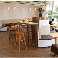Tabouret de bar haut de style industriel, chaise de bar moderne minimaliste, tabouret de cuisine en chêne, aspect rustique