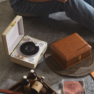 Performance supérieure Rétro Gramophone Lecteur Bluetooth <span class=keywords><strong>Valise</strong></span> Portable Stéréo Son BT Tourne-Disque Vinyle <span class=keywords><strong>pour</strong></span> Voyage à Domicile - Product Image 6