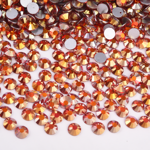 Nouvelle Couleur Usine Oleeya 2028 Strass en Verre Phénix de Feu Populaire Non Thermocollant à Dos Plat pour Ongles et Bricolage Fait Main - Product Image 4
