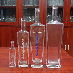 Vente en gros 750ml Premium Flint Bouteille en verre Rhum carré avec <span class=keywords><strong>bouchon</strong></span> en liège vide - Product Image 6