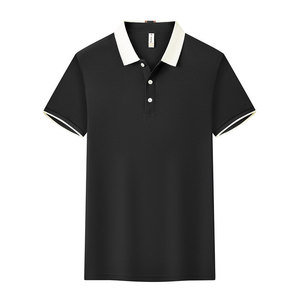 Polo pour homme à manches courtes, couleur unie, tissu Oxford en polyester, séchage rapide, col rabattu, vêtements de travail, usage quotidien - Product Image 3