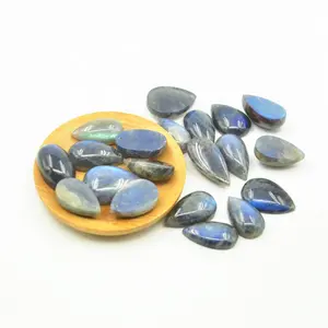 Miss Stone Wholesale 25-35mm Blue Labradorite Waterdrop Cabochons For Pendant Making
